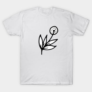 Minimal hand drawn flower T-Shirt